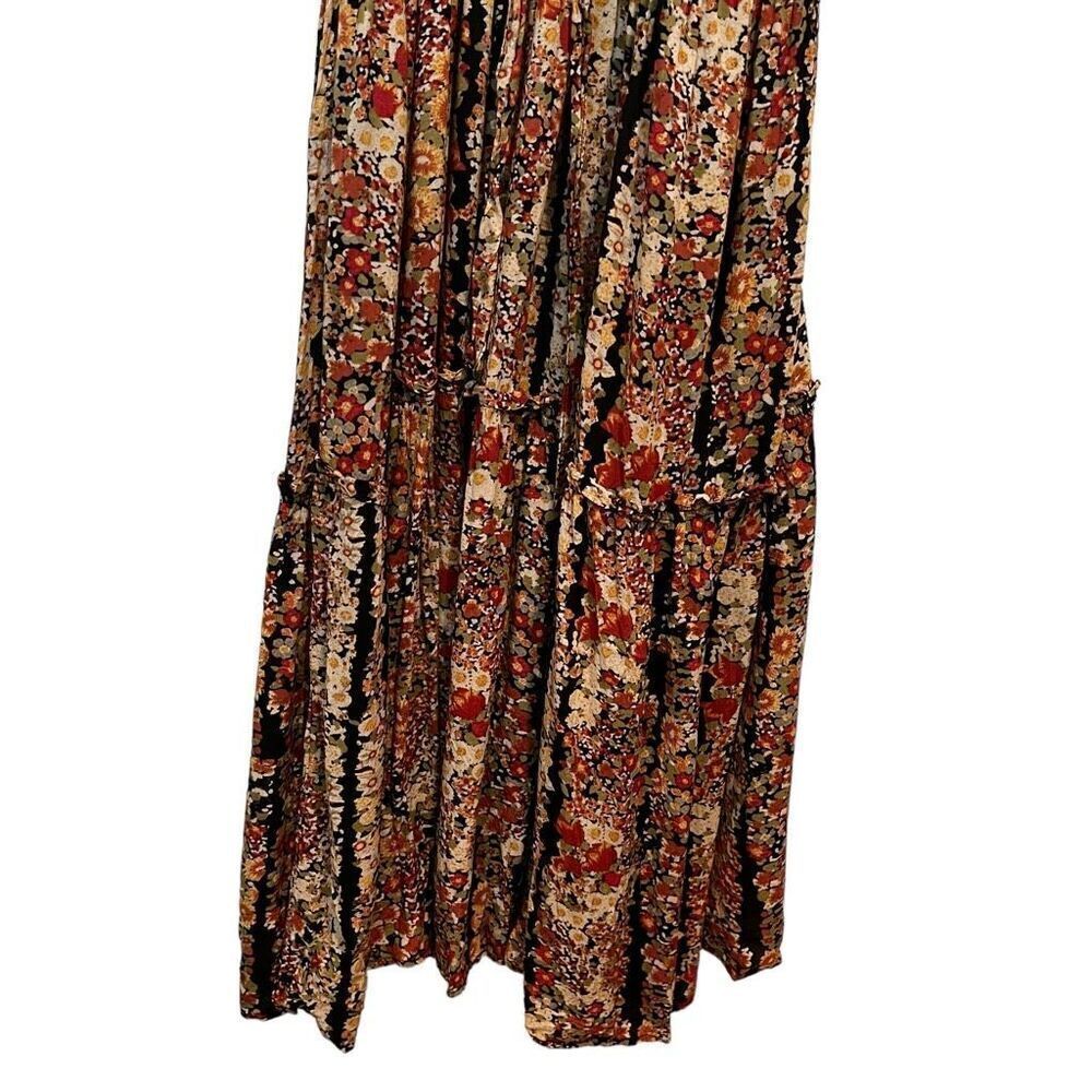 Free People Valerie Tiered Open Back Spaghetti Strap Floral Maxi Dress Size XS - Picture 8 of 11